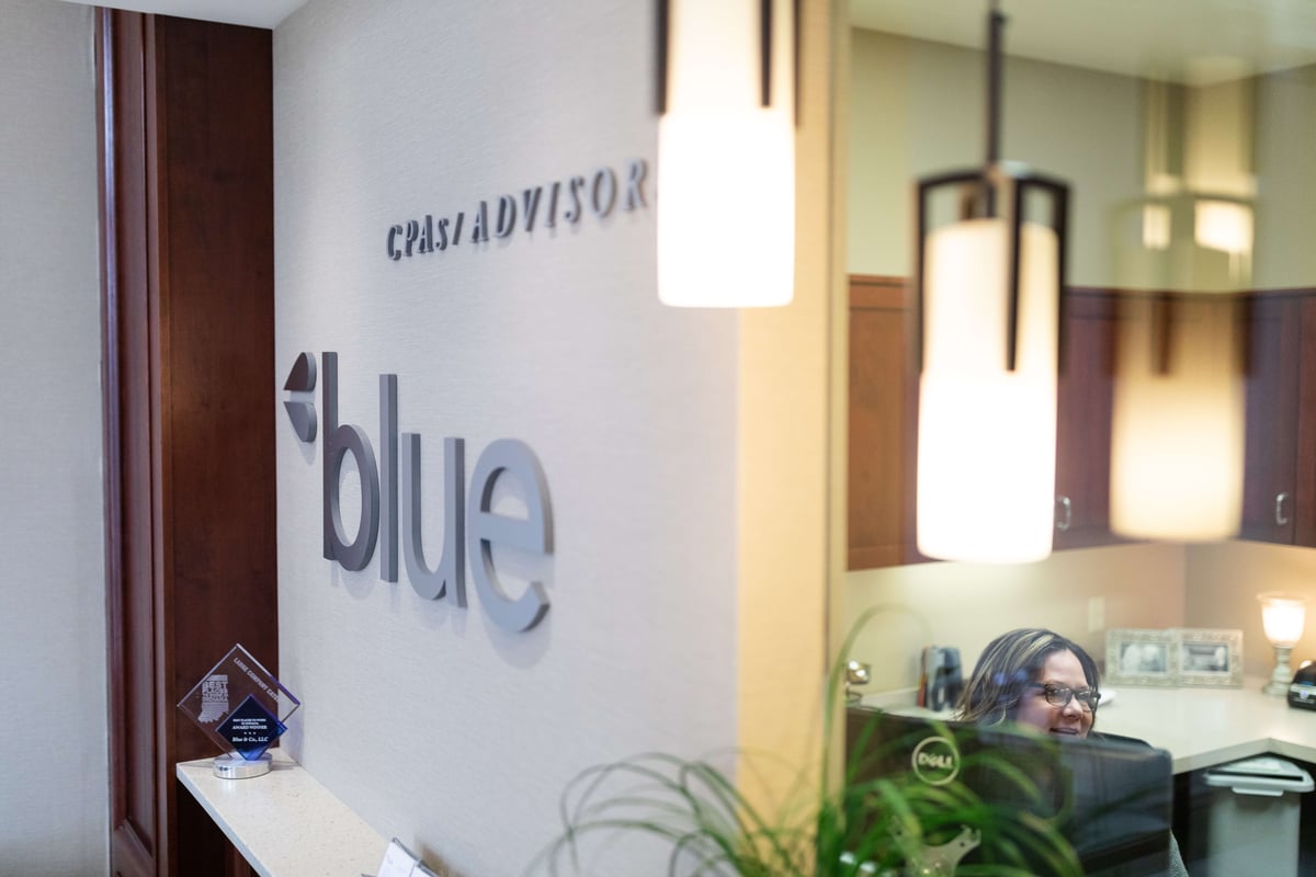Columbus Indiana Blue & Co. front reception area