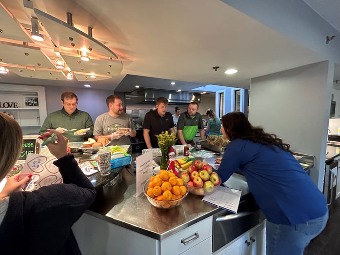 Lexington, KY office gathers in kitchen to prepare food for Ronald McDonald House Charities guests | Ronald McDonald House Charities | Lexington, KY | Giving back to the community