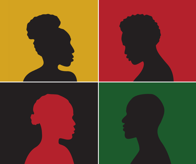 Juneteenth graphic with yellow, black and green to match the Juneteenth flag